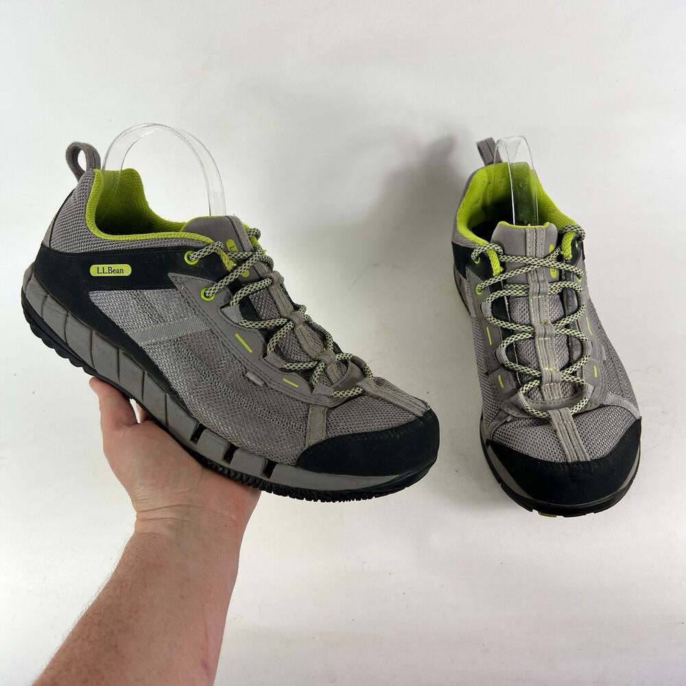 L.L. Bean Classic Sneakers Men's 10 Gray Black Lace Up Running Athletic Shoes